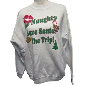 Vintage 1990s Christmas Santa Claus crew neck sweatshirt